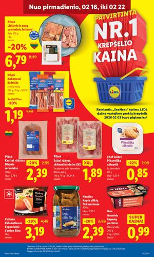 LIDL maisto akcijų leidinys nuo vasario 16 d.