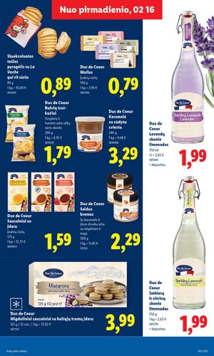 LIDL maisto akcijų leidinys nuo vasario 16 d.