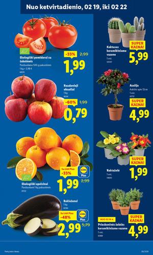 LIDL maisto akcijų leidinys nuo vasario 16 d.