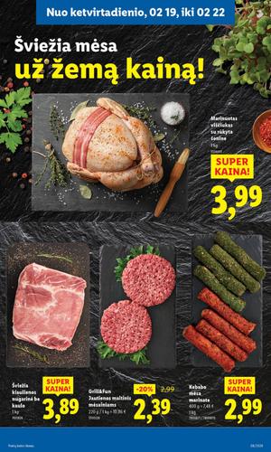 LIDL maisto akcijų leidinys nuo vasario 16 d.
