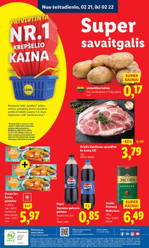LIDL maisto akcijų leidinys nuo vasario 16 d.