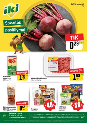 IKI akcijų leidinys "Specialūs pasiūlymai IKI parduotuvės klientams" nuo gegužės 25 d.
