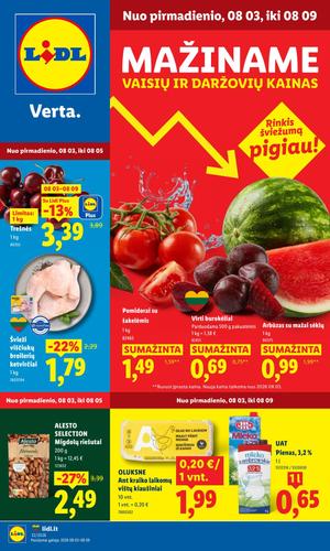 LIDL maisto akcijų leidinys nuo rugpjūčio 3 d.