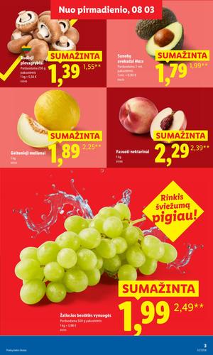 LIDL maisto akcijų leidinys nuo rugpjūčio 3 d.