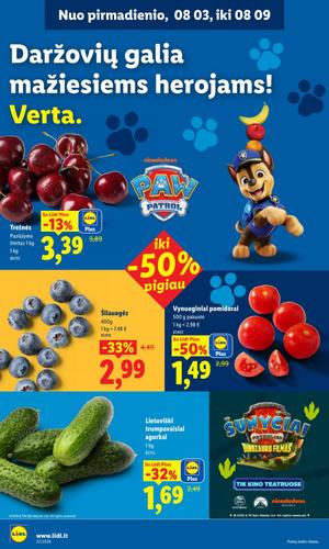 LIDL maisto akcijų leidinys nuo rugpjūčio 3 d.