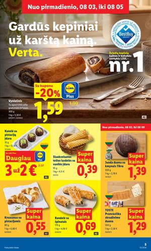 LIDL maisto akcijų leidinys nuo rugpjūčio 3 d.