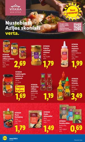 LIDL maisto akcijų leidinys nuo rugpjūčio 3 d.