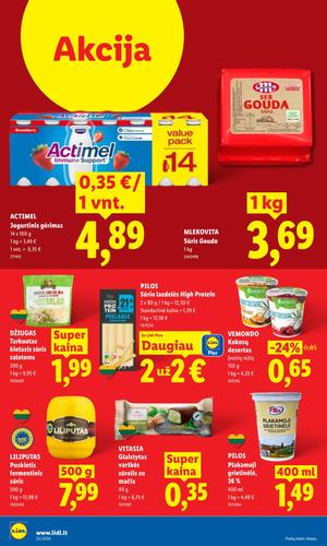 LIDL maisto akcijų leidinys nuo rugpjūčio 3 d.