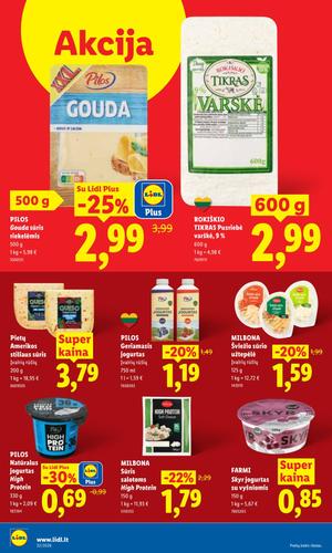LIDL maisto akcijų leidinys nuo rugpjūčio 3 d.