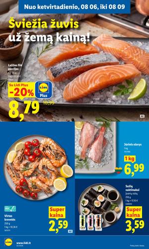 LIDL maisto akcijų leidinys nuo rugpjūčio 3 d.