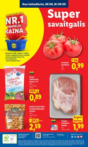LIDL maisto akcijų leidinys nuo rugpjūčio 3 d.