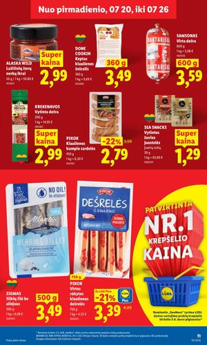 LIDL maisto akcijų leidinys nuo liepos 20 d.