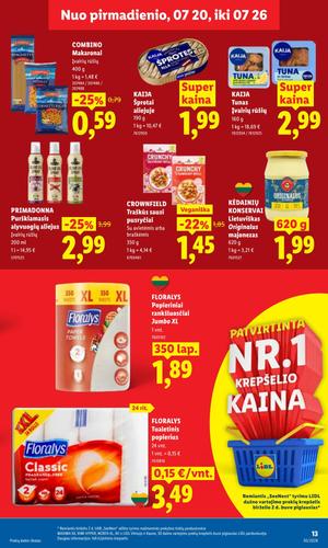 LIDL maisto akcijų leidinys nuo liepos 20 d.