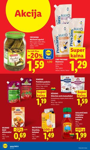 LIDL maisto akcijų leidinys nuo liepos 20 d.