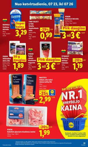LIDL maisto akcijų leidinys nuo liepos 20 d.
