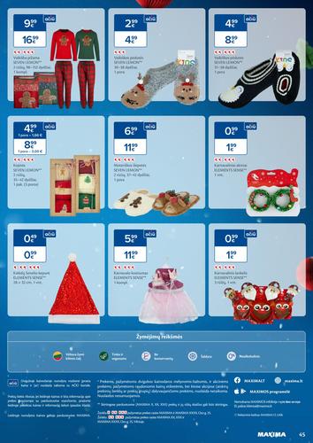 MAXIMA akcijų leidinys "Daugiau laiko Kalėdoms" nuo gruodžio 2 d.