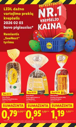 LIDL maisto akcijų leidinys nuo kovo 16 d.