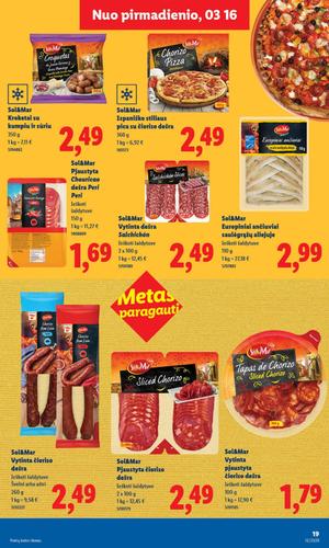 LIDL maisto akcijų leidinys nuo kovo 16 d.