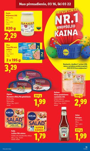 LIDL maisto akcijų leidinys nuo kovo 16 d.