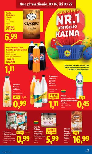 LIDL maisto akcijų leidinys nuo kovo 16 d.