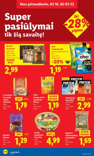 LIDL maisto akcijų leidinys nuo kovo 16 d.