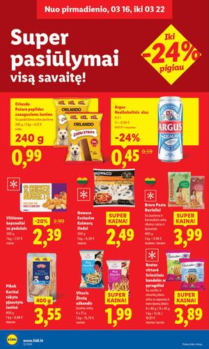LIDL maisto akcijų leidinys nuo kovo 16 d.