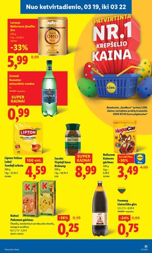 LIDL maisto akcijų leidinys nuo kovo 16 d.
