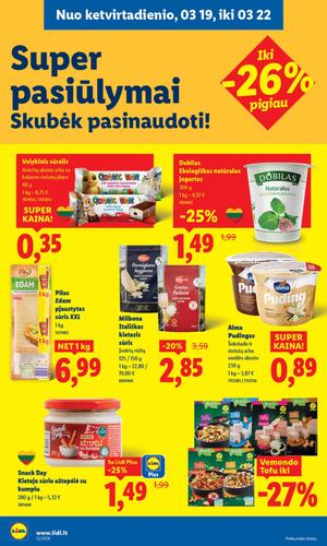 LIDL maisto akcijų leidinys nuo kovo 16 d.