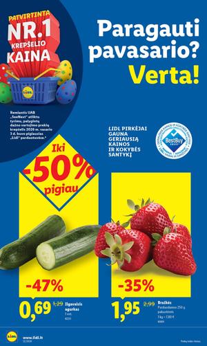 LIDL maisto akcijų leidinys nuo kovo 16 d.