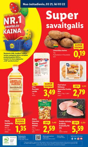 LIDL maisto akcijų leidinys nuo kovo 16 d.