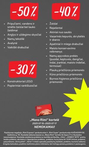 RIMI akcijų leidinys Nr. 29 nuo liepos 15 d.