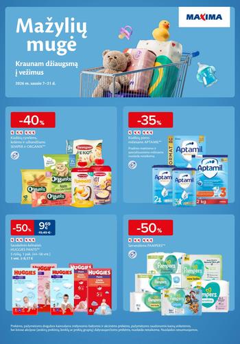 MAXIMA akcijų leidinys "Mažylių mugė" nuo sausio 7 d.