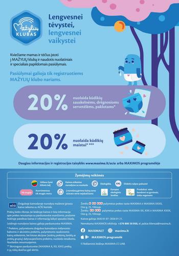 MAXIMA akcijų leidinys "Mažylių mugė" nuo sausio 7 d.