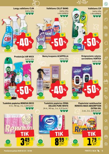 IKI akcijų leidinys "Švaros fiesta" nuo kovo 2 d.