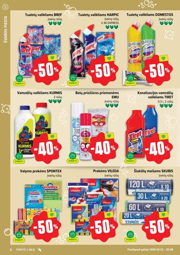 IKI akcijų leidinys "Švaros fiesta" nuo kovo 2 d.