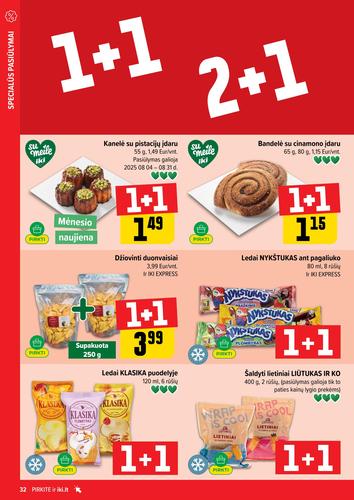 IKI akcijų leidinys "IKI Kaininis leidinys Nr. 32" nuo rugpjūčio 4 d.